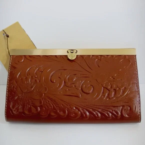 Nwt Patricia Nash Tooled leather Long Large Cauchy Clutch Wallet - Picture 2 of 6